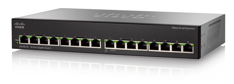 Cisco Small Business SG110-16 - Switch - no management - 16 x 10/100/1000 - rail mountable