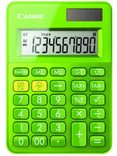 Canon LS-100K - Desktop Calculator - 10 Digits - Solar Panel, Battery - Metallic Green