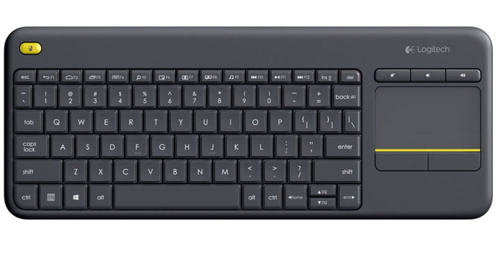 Logitech Wireless Touch Keyboard K400 Plus - Teclado - Inalámbrico - 2.4GHz - Alemán - Negro