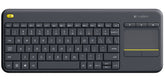 Logitech Wireless Touch Keyboard K400 Plus - Keyboard - Wireless - 2.4GHz - German - Black