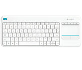 Logitech Wireless Touch Keyboard K400 Plus - Teclado - sem fios - 2.4 GHz - Alemão - branco