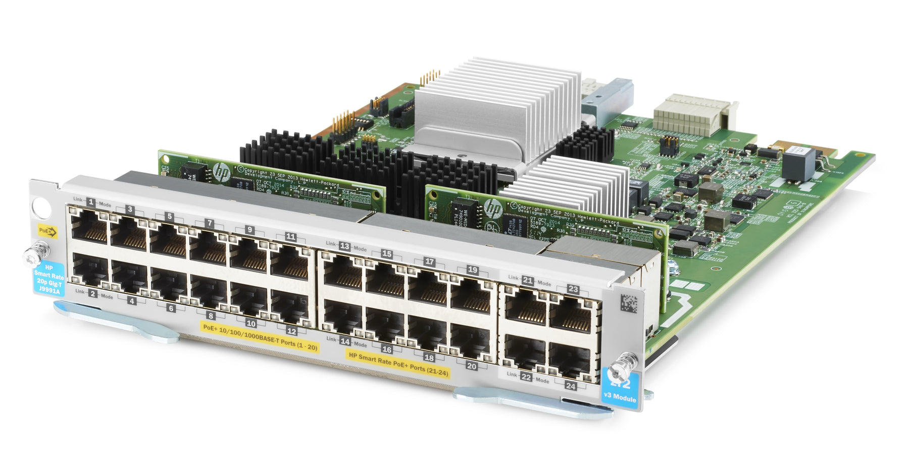 HPE - Módulo de expansão - Gigabit Ethernet (PoE+) x 20 + 1/2.5/5/10GBase-T (PoE+) x 4 - para HPE Aruba 5406R, 5406R 16, 5406R 44, 5406R 8-port, 5406R zl2, 5412R, 5412R 92, 5412R zl2