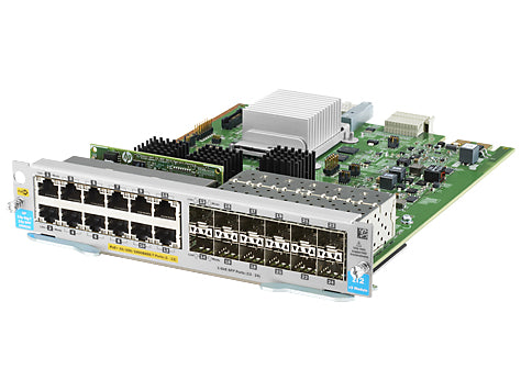 HPE - Módulo de expansão - Gigabit Ethernet (PoE+) x 12 + Gigabit SFP x 12 - para HPE Aruba 5406R, 5406R 16, 5406R 44, 5406R 8-port, 5406R zl2, 5412R, 5412R 92, 5412R zl2