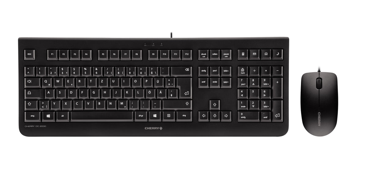 CHERRY DC 2000 - Keyboard and Mouse Set - USB - Spanish - Black