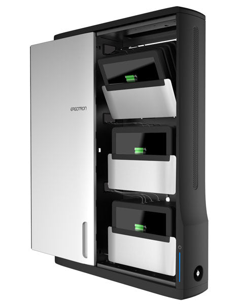 Ergotron Zip12 - Unidade gabinete (apenas carga) - para 12 netbooks/tablets - preto, prata - tamanho de tela: até 12" - montável em parede