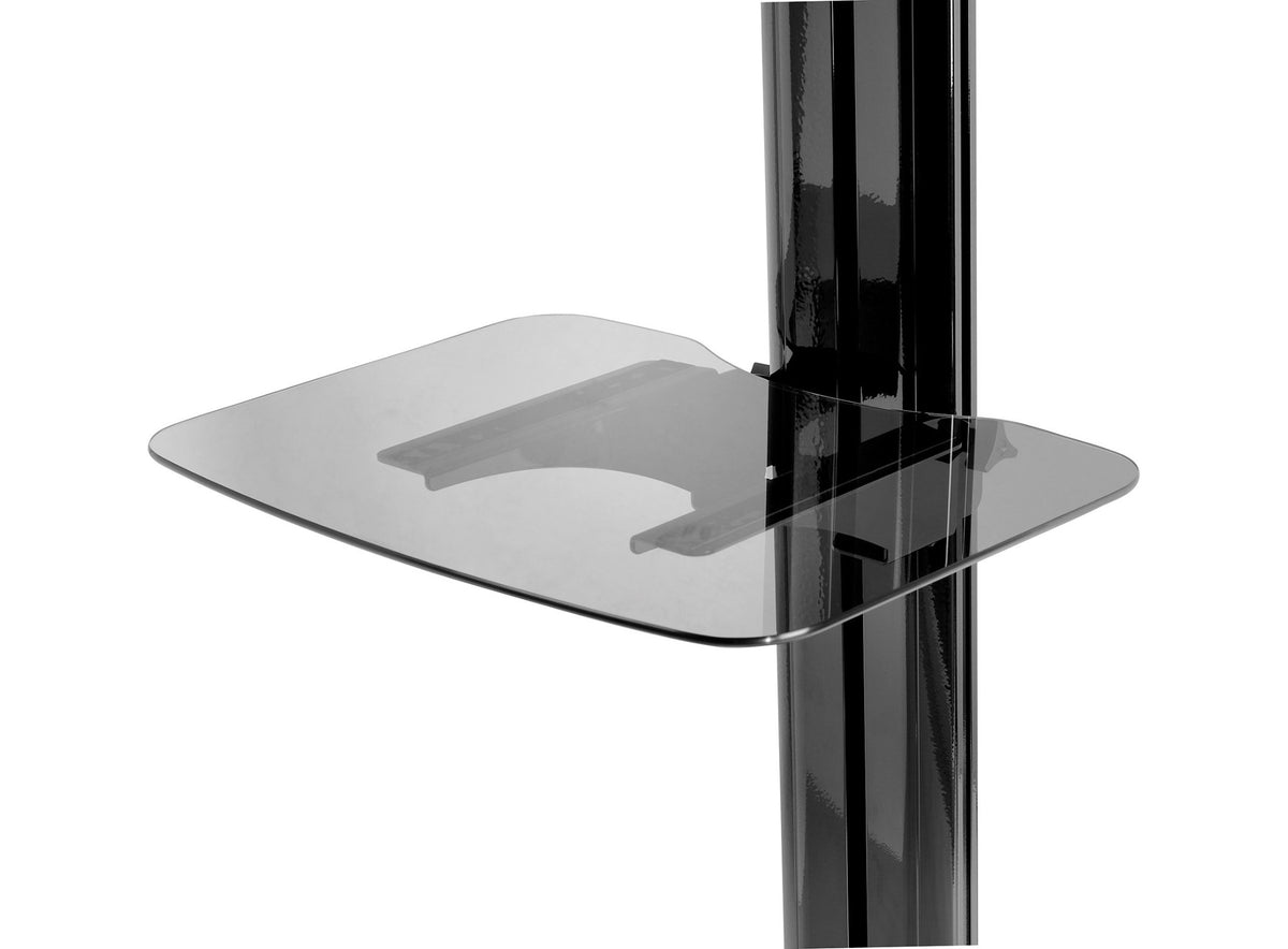 Peerless-AV SmartMount ACC-GS1 - Component mount (shield) - for audio/video components - tempered glass, rugged steel - matt black coating - cart mountable, stand mountable