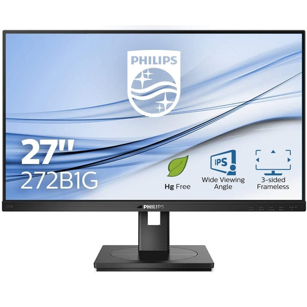 MONITOR PHILIPS LED IPS 27 FHD VGA DVI HDMI DP ALTAVOCES USB AJUSTE 272B1G/00