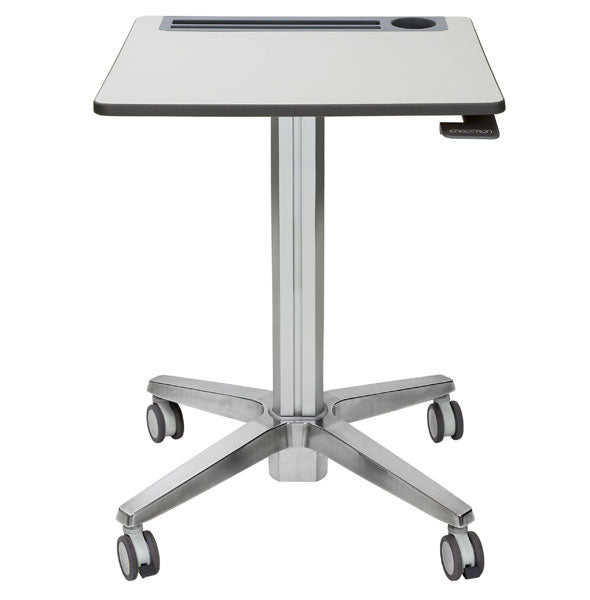 Ergotron LearnFit Tall - Standing desk - mobile - rectangular - white - silver base