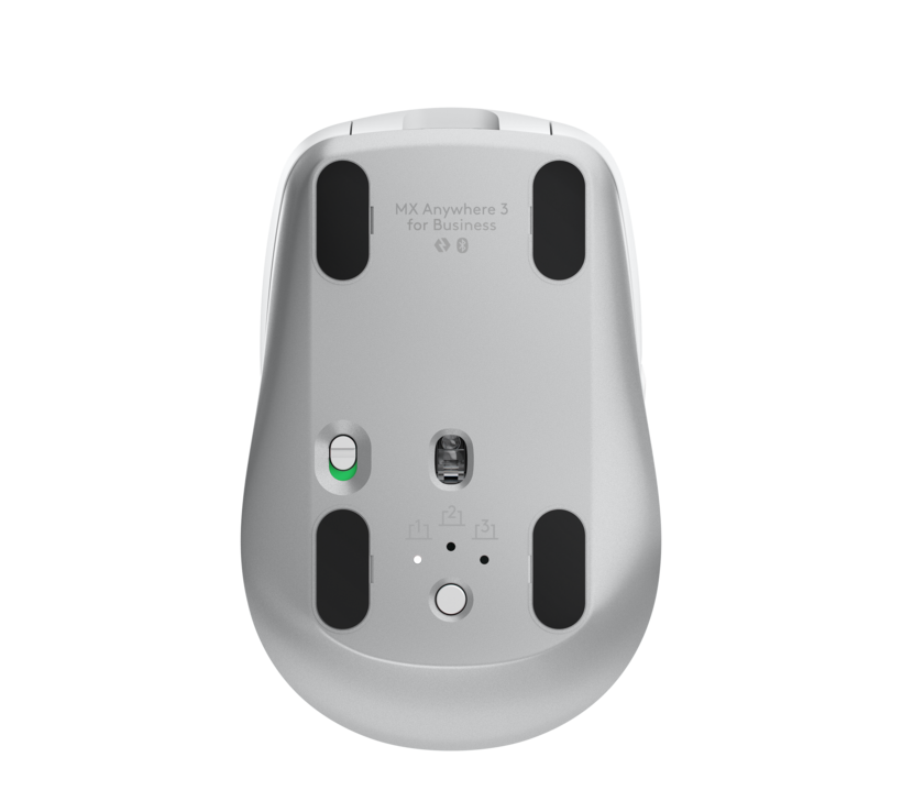 Logitech MX Anywhere 3 for Business - Mouse - Laser - 6 Buttons - Wireless - Bluetooth, 2.4GHz - Logitech Logi Bolt USB Receiver - Pale Gray