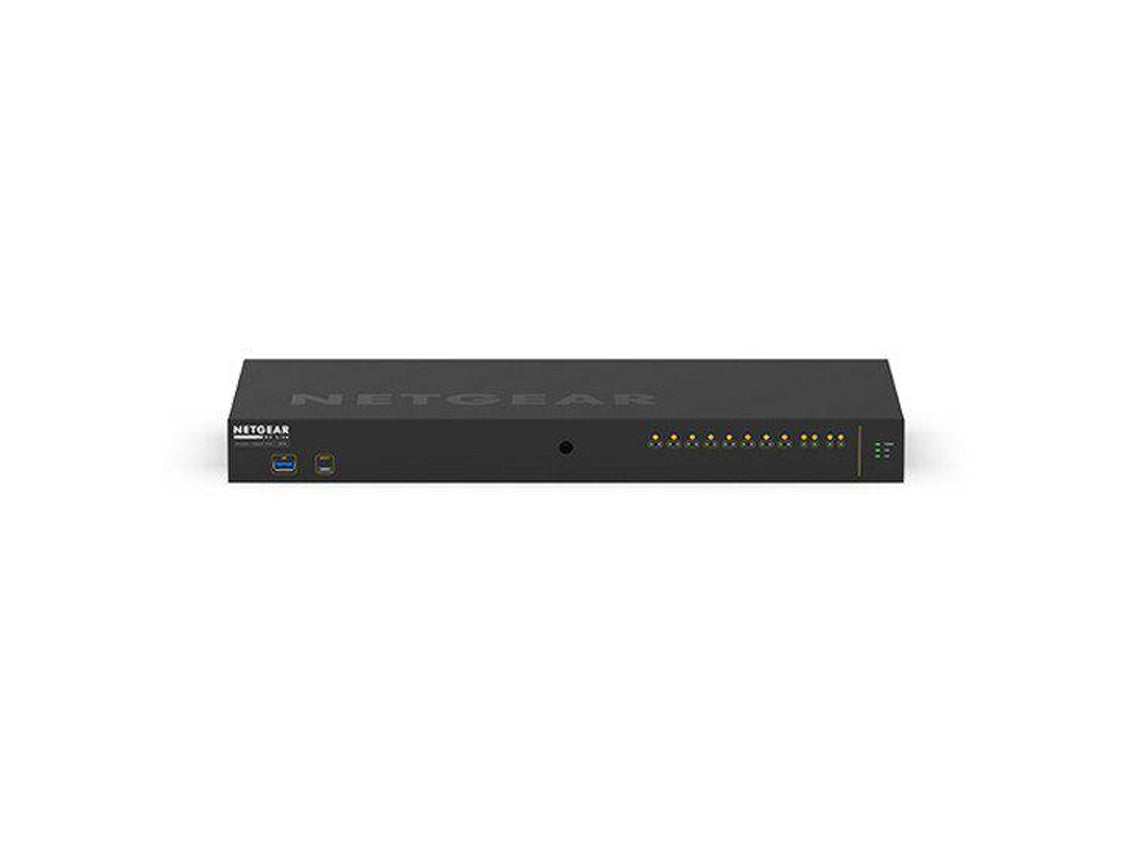 NETGEAR AV Line M4250-10G2F-PoE+ - Interruptor - L3 - Administrado - 10 x 10/100/1000 (8 PoE+) + 2 x Gigabit SFP - fluxo de ar lado para lado - montável em trilho - PoE+ (125 W)