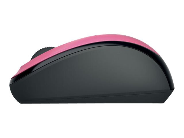 Microsoft Wireless Mobile Mouse 3500 - Mouse - right- and left-handed - optical - 3 buttons - wireless - 2.4 GHz - USB wireless receiver - magenta