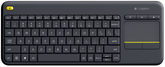 Logitech Wireless Touch Keyboard K400 Plus - Teclado - Inalámbrico - 2.4GHz - Francés - Negro