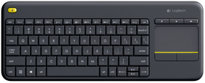 Logitech Wireless Touch Keyboard K400 Plus - Teclado - Inalámbrico - 2.4GHz - Francés - Negro