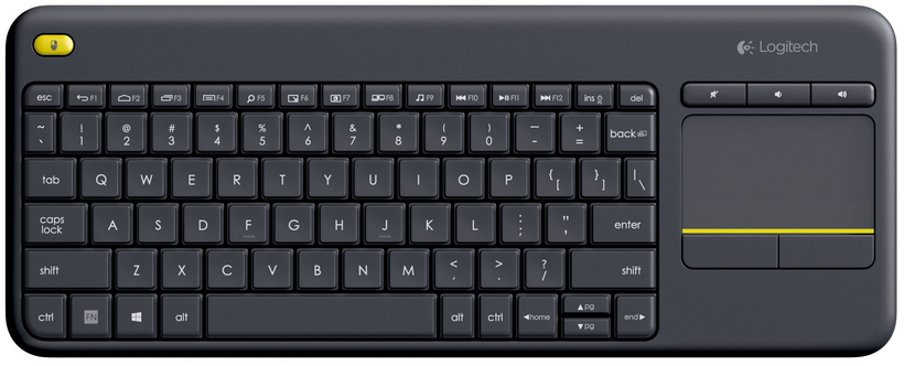 Logitech Wireless Touch Keyboard K400 Plus - Teclado - Inalámbrico - 2.4GHz - Francés - Negro