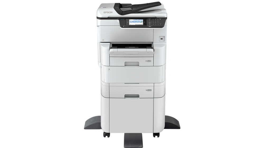 Epson WorkForce Pro WF-C878RDTWFC - Impressora multi-funções - a cores - jacto de tinta - A3 (297 x 420 mm) (original) - A3 (media) - até 22 ppm (cópia) - até 24 ppm (impressão) - 835 folhas - 33.6 Kbps - Gigabit LAN, Wi-Fi(n), USB 3.0, USB 2.0 host