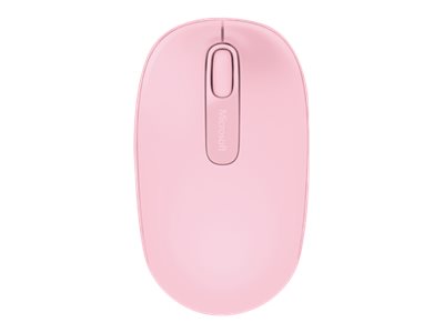 Microsoft Wireless Mobile Mouse 1850 - Mouse - right- and left-handed - optical - 3 buttons - wireless - 2.4 GHz - USB wireless receiver - clear orchid (U7Z-00024)