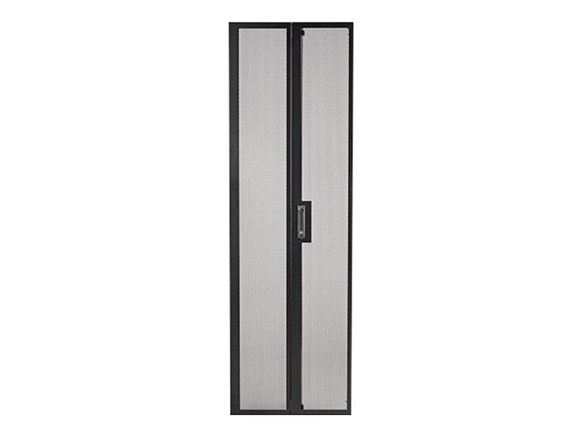 APC NetShelter SV Perforated Split Rear Doors - Rack Door - Rear - Black - 42U - for P/N: NBPD0160A, NBWL0355A, SMX3000HV-BR, SRT1000RMXLI, SRT1000RMXLI-NC, SRT1500RMXLA-NC (AR712400)