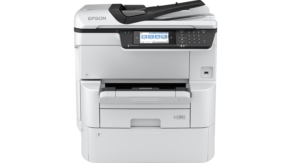 Epson WorkForce Pro WF-C878RDTWFC - Impresora multifunción - Color - Inyección de tinta - A3 (297 x 420 mm) (original) - A3 (soportes) - hasta 22 ppm (copia) - hasta 24 ppm (impresión) - 835 hojas - 33,6 Kbps - Gigabit LAN, Wi-Fi(n), USB 3.0, host USB 2.0