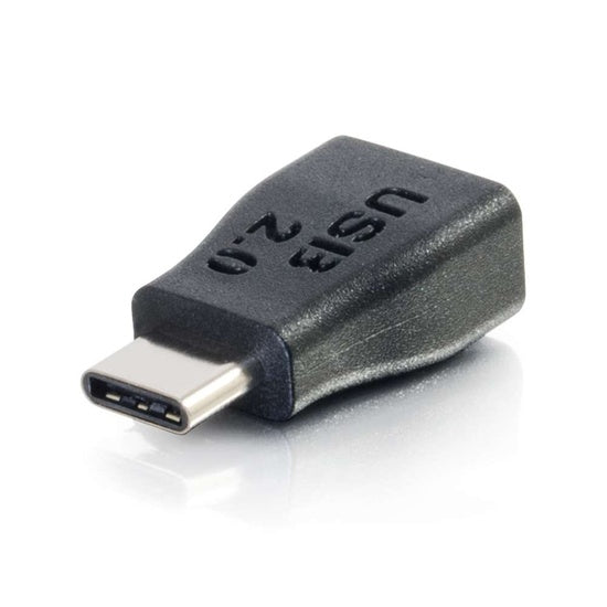 C2G Adaptador USB 2.0 USB Tipo C a USB Micro B M/F - USB C a Teléfono Negro - Adaptador USB - Micro USB Tipo B (F) a USB-C (M) - USB 2.0 - Moldeado - Negro