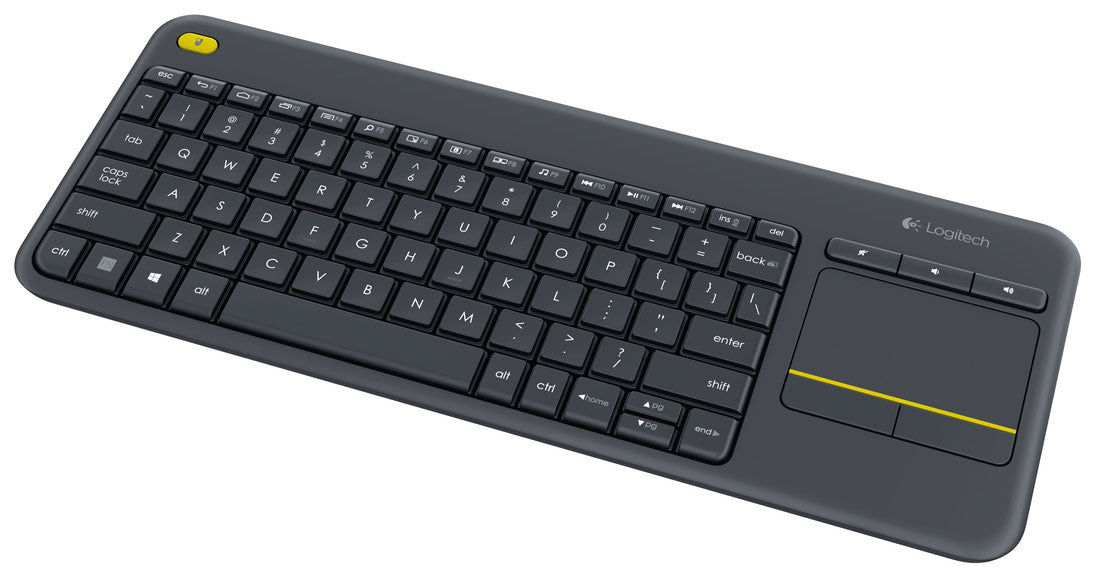 Logitech Wireless Touch Keyboard K400 Plus - Teclado - sem fios - 2.4 GHz - Nórdico - preto