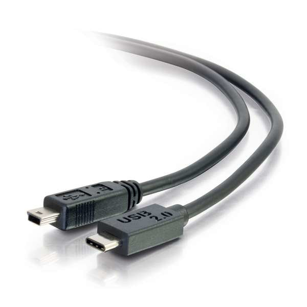 C2G 3m USB 2.0 USB Type C to USB Mini B Cable M/M - USB C Cable Black - Cabo USB - mini USB Tipo B (M) para USB-C (M) - USB 2.0 - 3 m - preto