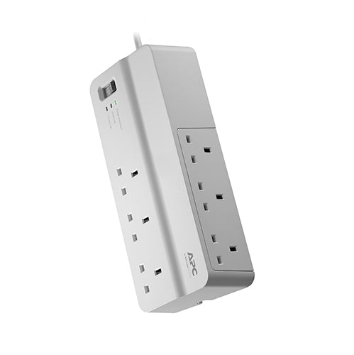 APC SurgeArrest Essential - Surge Protector - AC 230 V - Output Connectors: 6 - UK - White