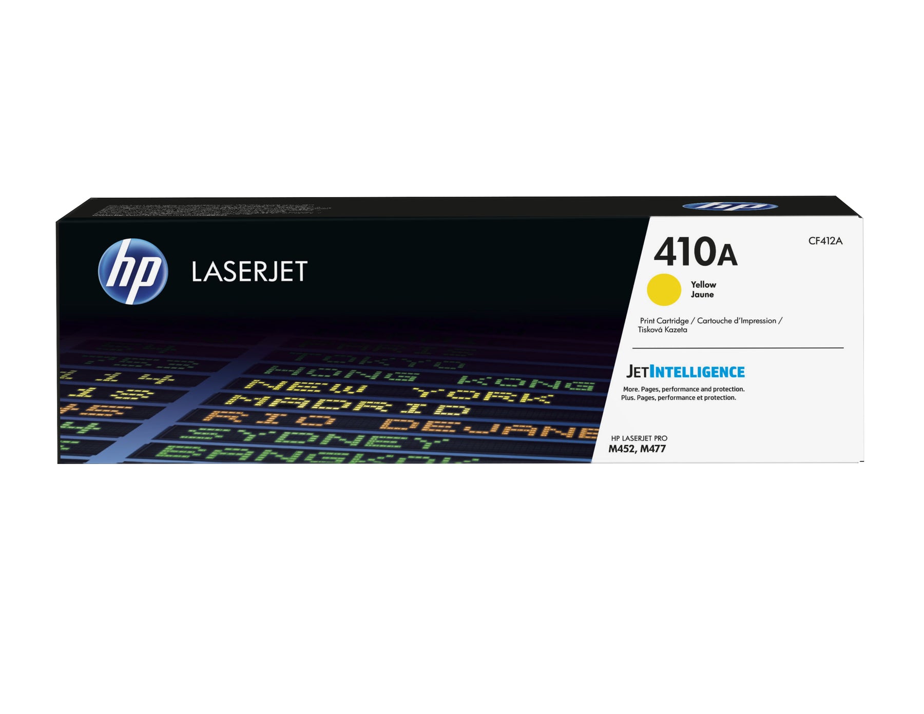 HP 410A - Amarillo - Genuino - LaserJet - Cartucho de tóner (CF412A) - para Color LaserJet Pro M452, MFP M377, MFP M477