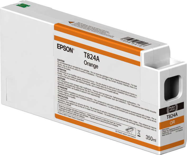 Epson T824A - 350 ml - naranja - original - cartucho de tinta - para SureColor SC-P7000, SC-P7000V, SC-P9000, SC-P9000V