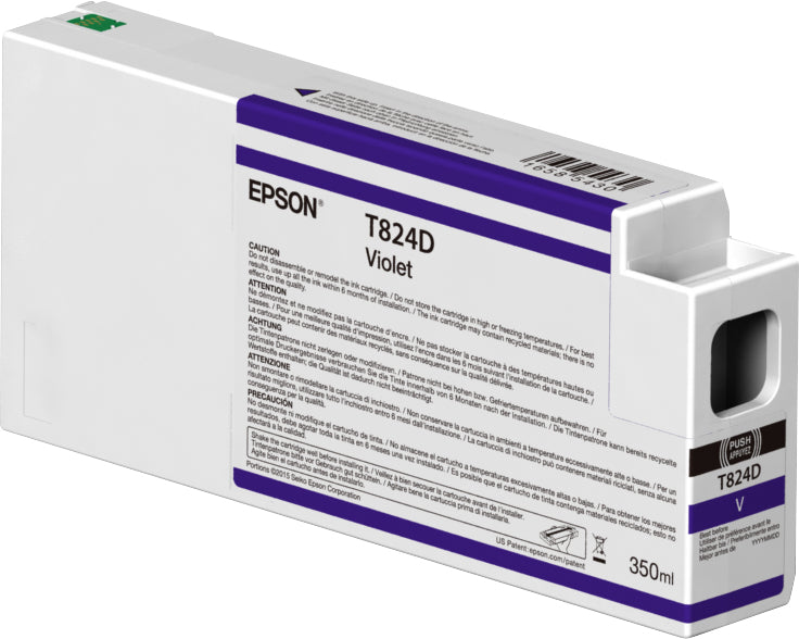 Epson T824D - 350 ml - violet - original - ink cartridge - for SureColor SC-P7000, SC-P7000V, SC-P9000, SC-P9000V