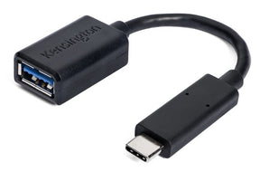 Kensington CA1000 - Adaptador USB - USB (F) para USB-C (M) - USB 3.1 - moldado - preto -