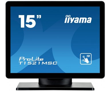 iiyama ProLite T1521MSC-B1 - Monitor LED - 15" - ecrã de toque - 1024 x 768 @ 75 Hz - TN - 350 cd/m² - 800:1 - 8 ms - VGA - altifalantes - preto