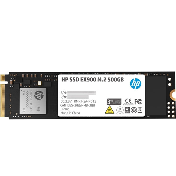 HP SSD 500GB NVME EX900 PCIE 3.0X4 M.2 NVMe 1.3 2100/1500