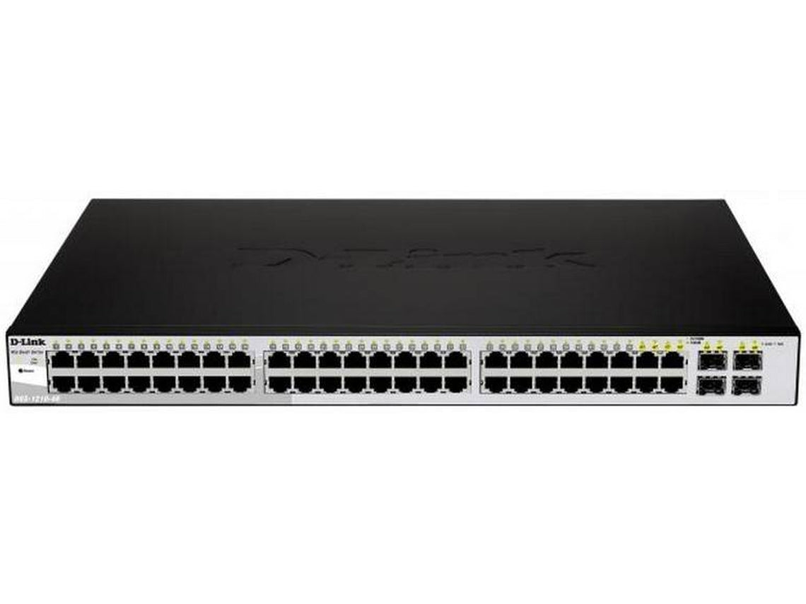 D-Link Web Smart DGS-1210-48 - Conmutador - Administrado - 48 x 10/100/1000 + 4 x SFP compartido - Escritorio