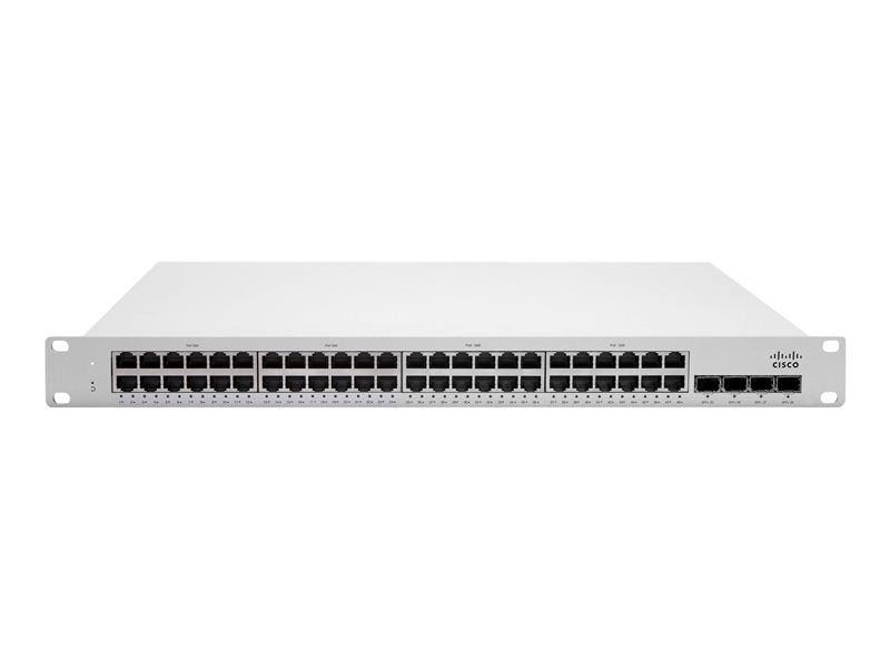 Cisco Meraki Cloud Managed MS225-48LP - Switch - Managed - 48 x 10/100/1000 (PoE+) + 4 x 10 Gigabit SFP+ (uplink) - rail mountable - PoE+ (370W) (MS225-48LP-HW)