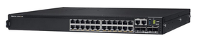 Dell PowerSwitch N2224PX-ON - Switch - L3 - Managed - 12 x 10/100/1000/2.5G (PoE+) + 12 x 1/2.5G (PoE++) + 4 x 25 Gigabit SFP28 - front to back airflow - mountable on rail - PoE++ - CAMPUS Smart Value