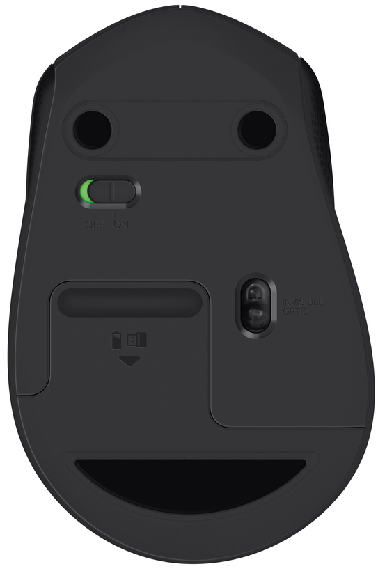 Logitech B330 Silent Plus - Ratón - óptico - 3 botones - inalámbrico - 2,4 GHz - receptor inalámbrico USB