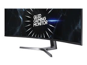 Samsung C49RG90SSR - Monitor QLED - curvo - 49" - 5120 x 1440 Dual WQHD @ 120 Hz - VA - 1000 cd/m² - 3000:1 - DisplayHDR 1000 - 4 ms - HDMI, 2xDisplayPort