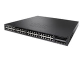 Cisco Catalyst 3650-48PD-E - Switch - L3 - Admin - 48 x 10/100/1000 (PoE+) + 2 x 10 Gigabit SFP+ - escritorio, montable en riel - PoE+ (390 W) (WS-C3650-48PD-E)