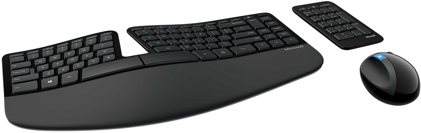 Microsoft Sculpt Ergonomic Desktop - Combinación de teclado, ratón y teclado numérico - Inalámbrico - 2,4 GHz - Inglés