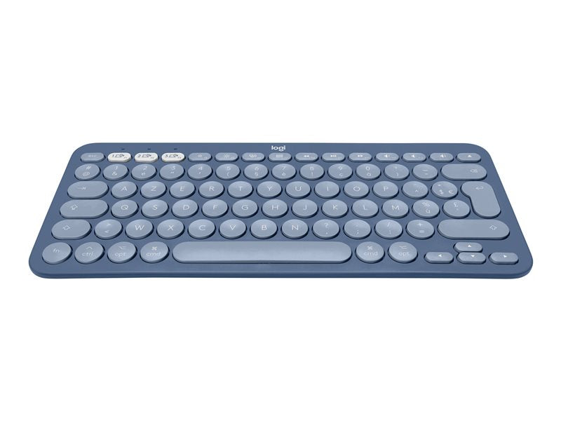 Logitech K380 Multi-Device Bluetooth Keyboard for Mac - Teclado - sem fios - Bluetooth 3.0 - AZERTY - Francês - mirtilo