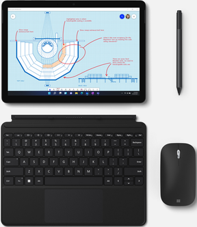 Microsoft Surface Go 3 - Tablet - Intel Core i3 10100Y / 1.3 GHz - Win 10 Pro - UHD Graphics 615 - 8 GB RAM - 256 GB SSD - Pantalla táctil 10.5" 1920 x 1280 - NFC, Wi-Fi 6 - 4G LTE- A - negro mate - comercial