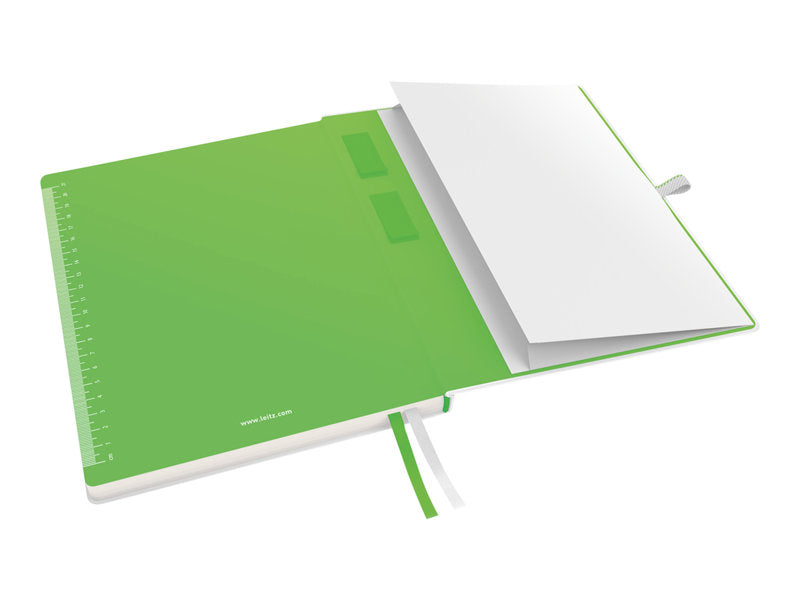 Leitz Complete - Bloco de notas - encadernação de capa dura - 80 folhas - papel marfim - pautado - capa branca (44740001)