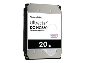 WD Ultrastar DC HC560 - Hard drive - 20 TB - internal - 3.5" - SATA 6Gb/s - 7200 rpm - buffer: 512 MB (0F38755)