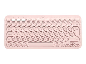 Logitech K380 Multi-Device Bluetooth Keyboard - Teclado - sem fios - Bluetooth 3.0 - QWERTY - Espanhol - rosa (920-009587)