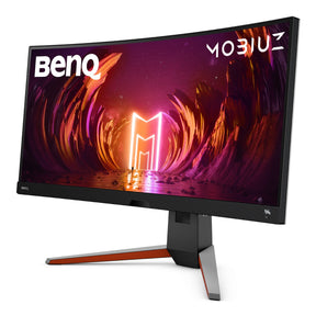 BenQ Mobiuz EX3415R - Monitor LCD - Curvo - 34" - 3440 x 1440 UWQHD @ 144Hz - IPS - 1000:1 - 1ms - 2xHDMI, DisplayPort - Gris