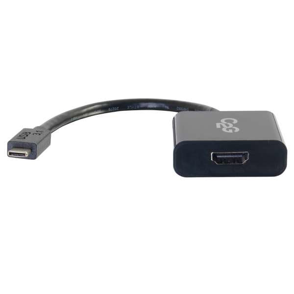 C2G Adaptador USB 3.1 USB C a HDMI Audio/Video - USB Tipo C a HDMI Negro - Adaptador de Video Externo - USB 3.1 - HDMI - Negro