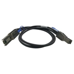 QNAP CAB-SAS10M-8644-8088 - External SAS Cable - 6Gbit/s SAS - 4 x Mini SAS HD (SFF-8644) (M) to 26 pin 4x Mini SAS (M) - 1 m - black - to P/N : QXP-820S-B3408 (CAB-SAS10M-8644-8088)