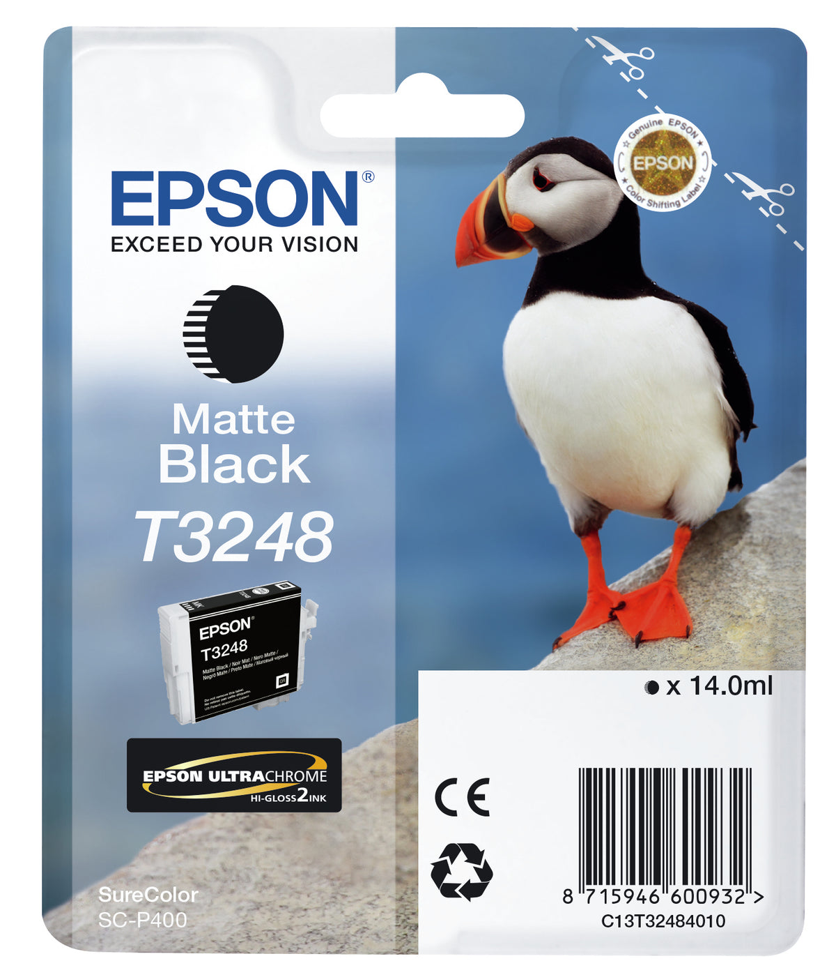 Epson T3248 - 14 ml - preto opaco - original - tinteiro - para SureColor P400, SC-P400