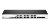 D-Link DGS 1210-28/ME - Conmutador - Administrado - 24 x 10/100/1000 + 4 x Gigabit SFP - Montable en riel