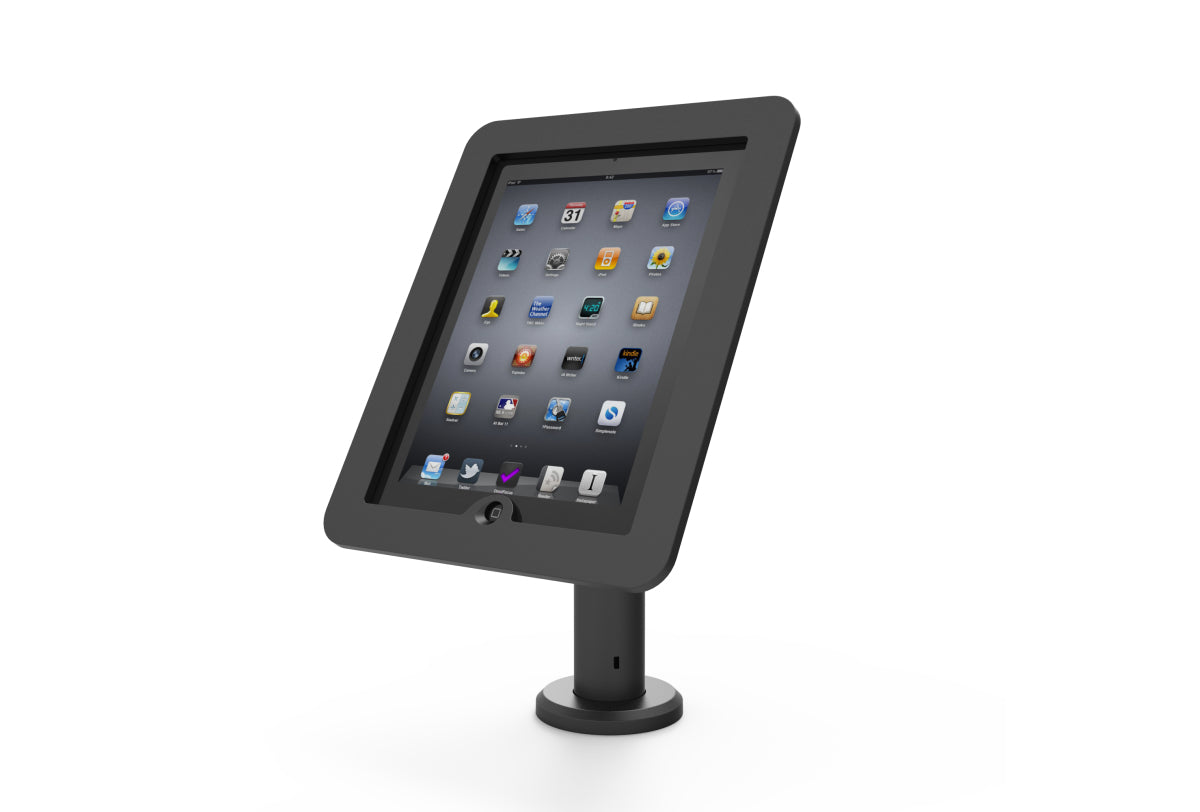 Compulocks Executive Rise iPad 9.7" Counter Top Kiosk 8" Black - Plataforma - para tablet - preto - montagem em poste - para Apple iPad (3ª geração), iPad 2, iPad with Retina display (4ª geração)